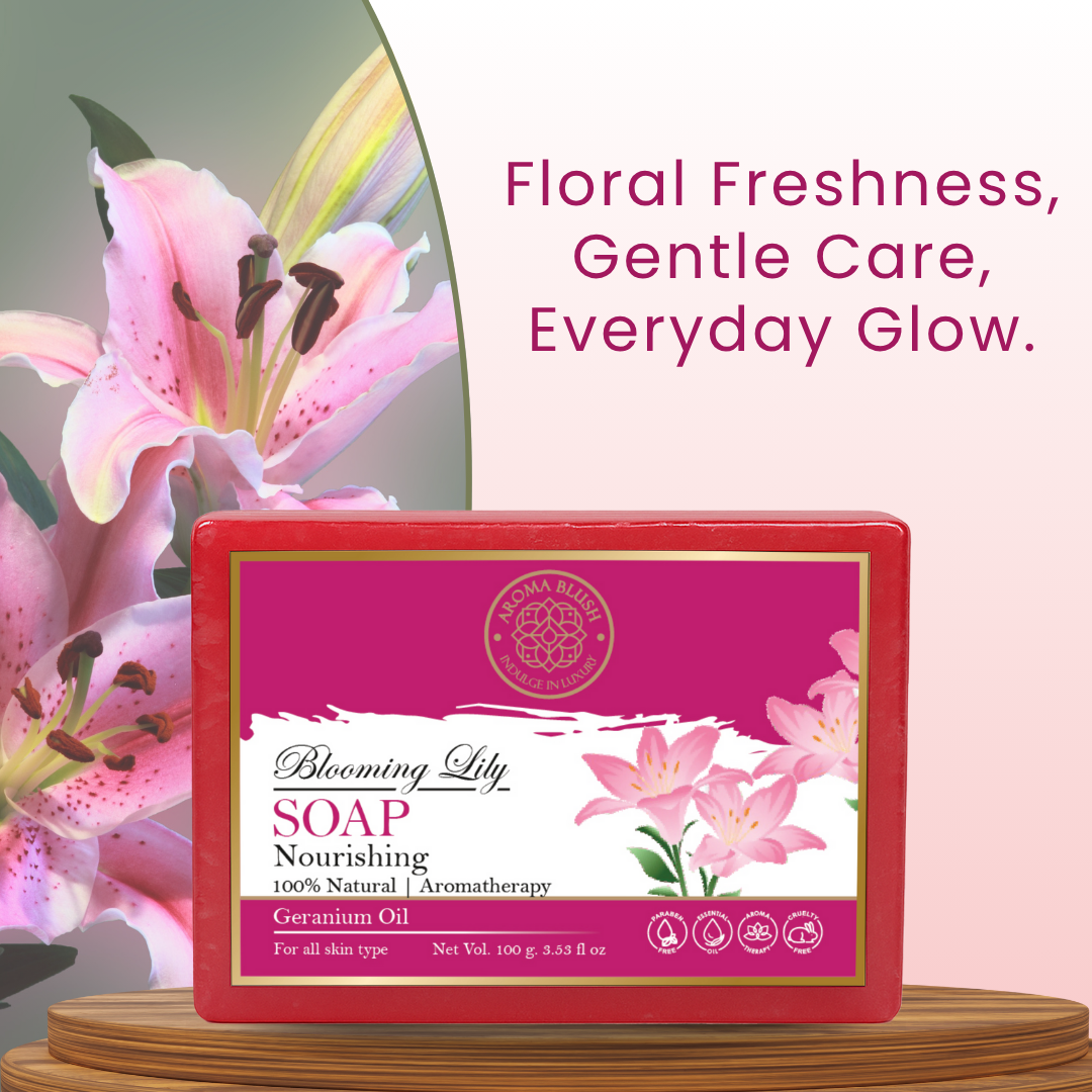 AROMABLUSH Rosy Radiance & Blooming Lily Combo Soap