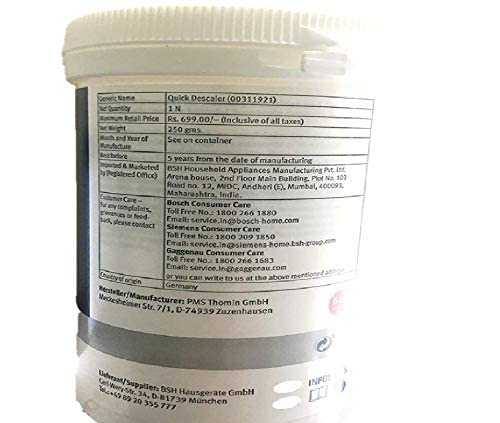 Bosch Siemens Quick Descaler for Appliances - 250 g