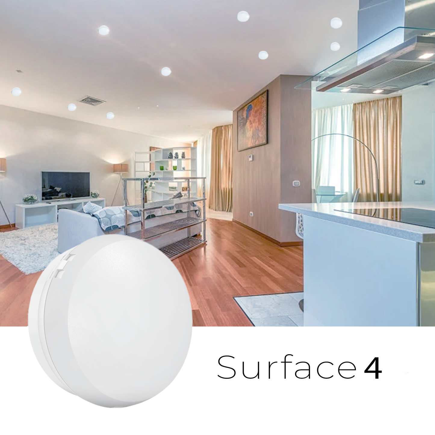 CORVI LED Surface 4 Round 6W | Slim, Driverless, Dimmable Ceiling Panel Light | Full Glow Warm White 3000K | Surface Mount, No False Ceiling Needed (Pack of 3)