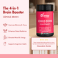 WishNew Wellness GENIUS BRAIN | Advanced Nootropic Formula for Focus & Memory | 60 Vegetarian Capsules with Natural Brain Boosters | Mucana, Brahmi, Ginkgo Biloba & More
