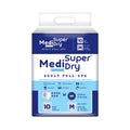 Medisuperdry Adult Diaper Pants | Medium (M) |Waist 71-110 cm (28-44 inches) |High Absorbency -10 Hrs |Rash-Free |Leakproof |Breathable |Odourless |Elastic Waist |For Men & Women | 10 Units, Pack of 1