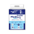Medisuperdry Adult Diaper Pants | Double Extra Large (2XL) |Waist 152-205 cm (60-80 inches) |High Absorbency -10 Hrs |Leakproof |Breathable |Odourless |Elastic Waist |Men & Women | 10 Units, Pack of 1