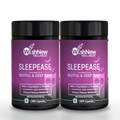 WishNew Wellness SLEEPEASE | 30 Veg Capsules | Advanced Sleep Formula | L-Theanine, Melatonin, Valerian, Ashwagandha | Deep Restful Sleep | Non-Habit Forming | 100% Vegetarian | Enhanced Relaxation Pack of 2