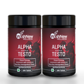 WishNew Wellness ALPHA BOOSTER OF TESTO | 60 Veg Tablets | Enhanced Testosterone Support | Maca, Tribulus, Ginseng | Muscle Growth, Energy, Stamina | Zinc, Vitamin D2 | Men's Health & Vitality Pack of 2