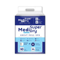 Medisuperdry Adult Diaper Pants | Extra Large (XL) |Waist 147-172 cm (58-68 inches) |High Absorbency -10 Hrs |Leakproof |Breathable |Odourless |Elastic Waist |For Men & Women | 10 Units, Pack of 1