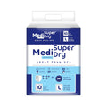 Medisuperdry Adult Diaper Pants | Large (L) |Waist 101-152 cm (40-60 inches) |High Absorbency -10 Hrs |Rash-Free |Leakproof |Breathable |Odourless |Elastic Waist |For Men & Women | 10 Units, Pack of 1