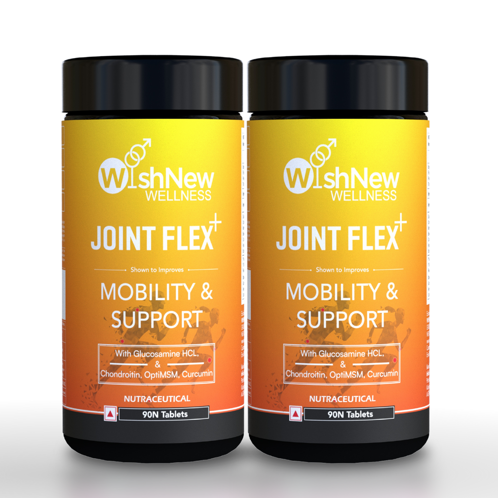 WishNew Wellness JOINT FLEX+ | Advanced Joint Support Formula with Glucosamine, Chondroitin & MSM | Enhances Mobility & Flexibility | 90 Tablets for Optimal Joint Health & Wellbeing Pack of 2
