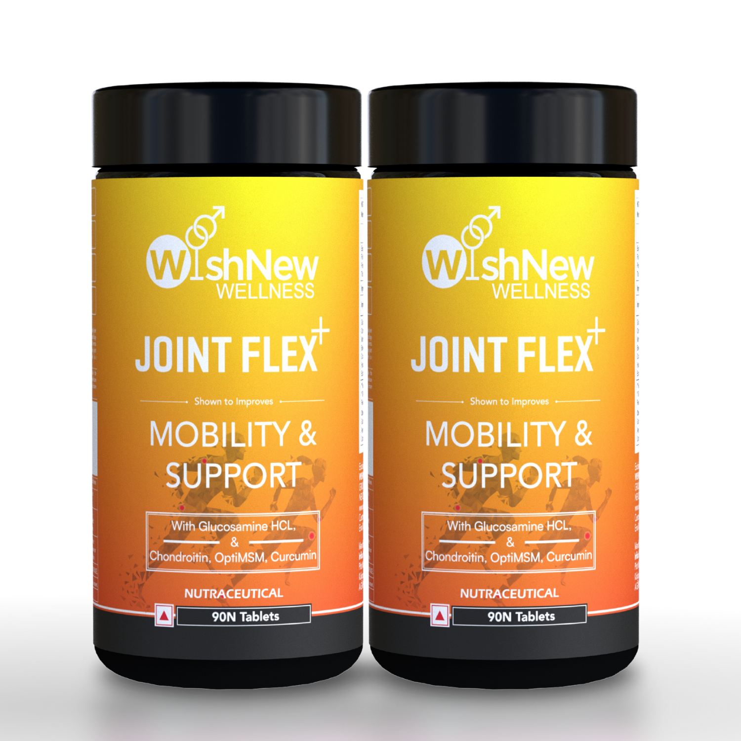 WishNew Wellness JOINT FLEX+ | Advanced Joint Support Formula with Glucosamine, Chondroitin & MSM | Enhances Mobility & Flexibility | 90 Tablets for Optimal Joint Health & Wellbeing Pack of 2