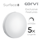 CORVI LED Surface 8 Round 20W | Slim, Compact & Dimmable Ceiling Panel Light | Full Glow Design, No False Ceiling Needed |  White 5700K (Pack of 3)