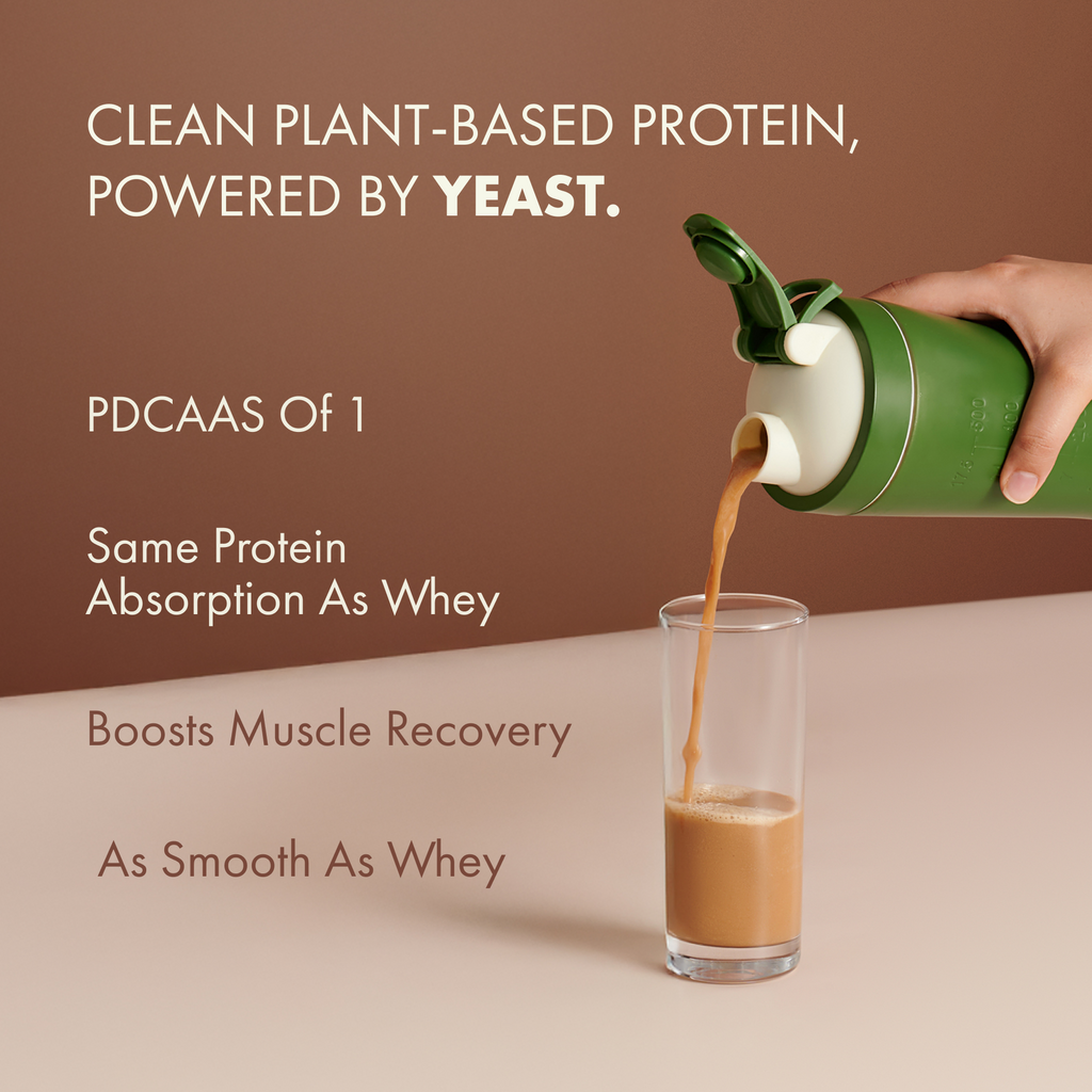 Cosmix No-Nonsense Plant Protein Pro | 26g Protein/Serve | Malnad Arabica Coffee | Yeast Powered Plant-Based Protein | PDCAAS of 1 | Light On Gut, Superior Muscle Recovery - 1kg