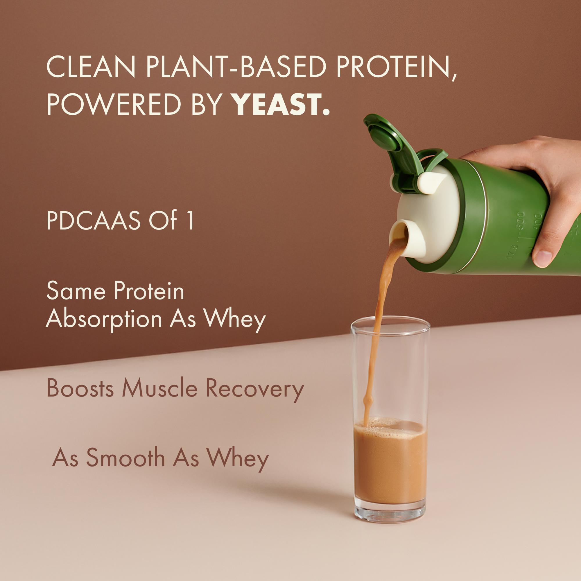 Cosmix No-Nonsense Plant Protein Pro | 26g Protein/Serve | Malnad Arabica Coffee | Yeast Powered Plant-Based Protein | PDCAAS of 1 | Light On Gut, Superior Muscle Recovery - 1kg