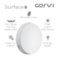 CORVI LED Surface 6 Round 15W | Dimmable & Driverless Ceiling Panel Light | Full Glow, No False Ceiling Required | Slim & Compact | Easy White 4000K (Pack of 2)
