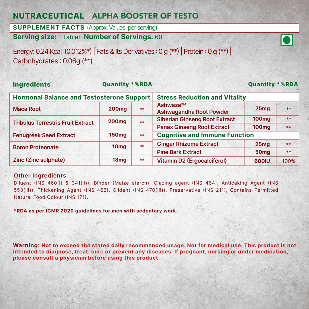 Men's Vitality Duo: Daily Ritual Multivitamin Men 18+ + Alpha Booster of Testo
