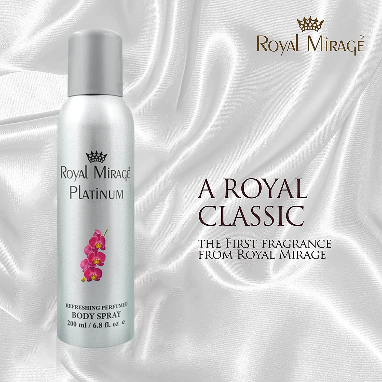 Royal Mirage Platinum Perfumed Body Deodorant Spray 200ml
