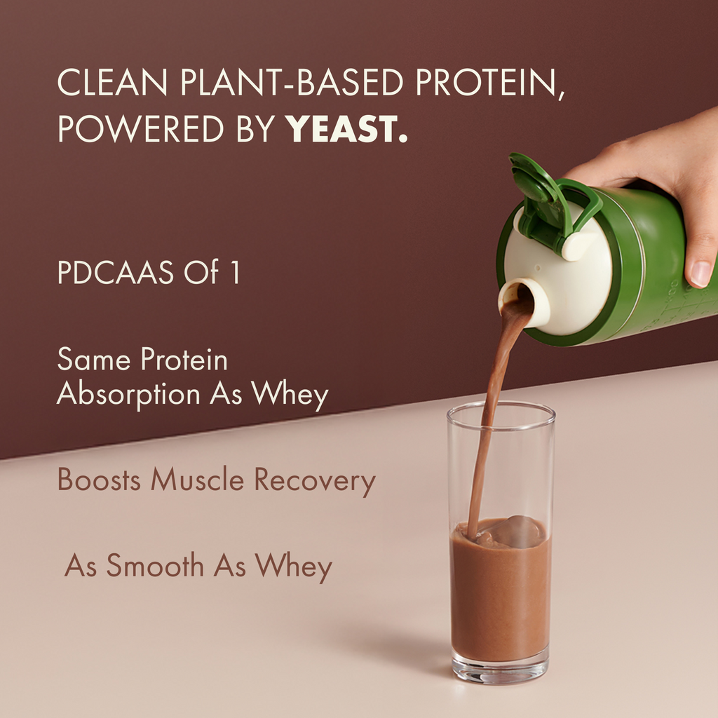 Cosmix No-Nonsense Plant Protein Pro | 26g Protein/Serve | Chikmagalur Mocha | Yeast Powered Plant-Based Protein | PDCAAS of 1 | Light On Gut, Superior Muscle Recovery - 1kg