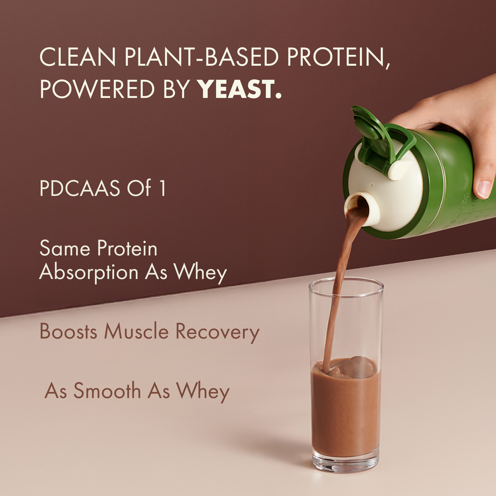 Cosmix No-Nonsense Plant Protein Pro | 26g Protein/Serve | Chikmagalur Mocha | Yeast Powered Plant-Based Protein | PDCAAS of 1 | Light On Gut, Superior Muscle Recovery - 1kg