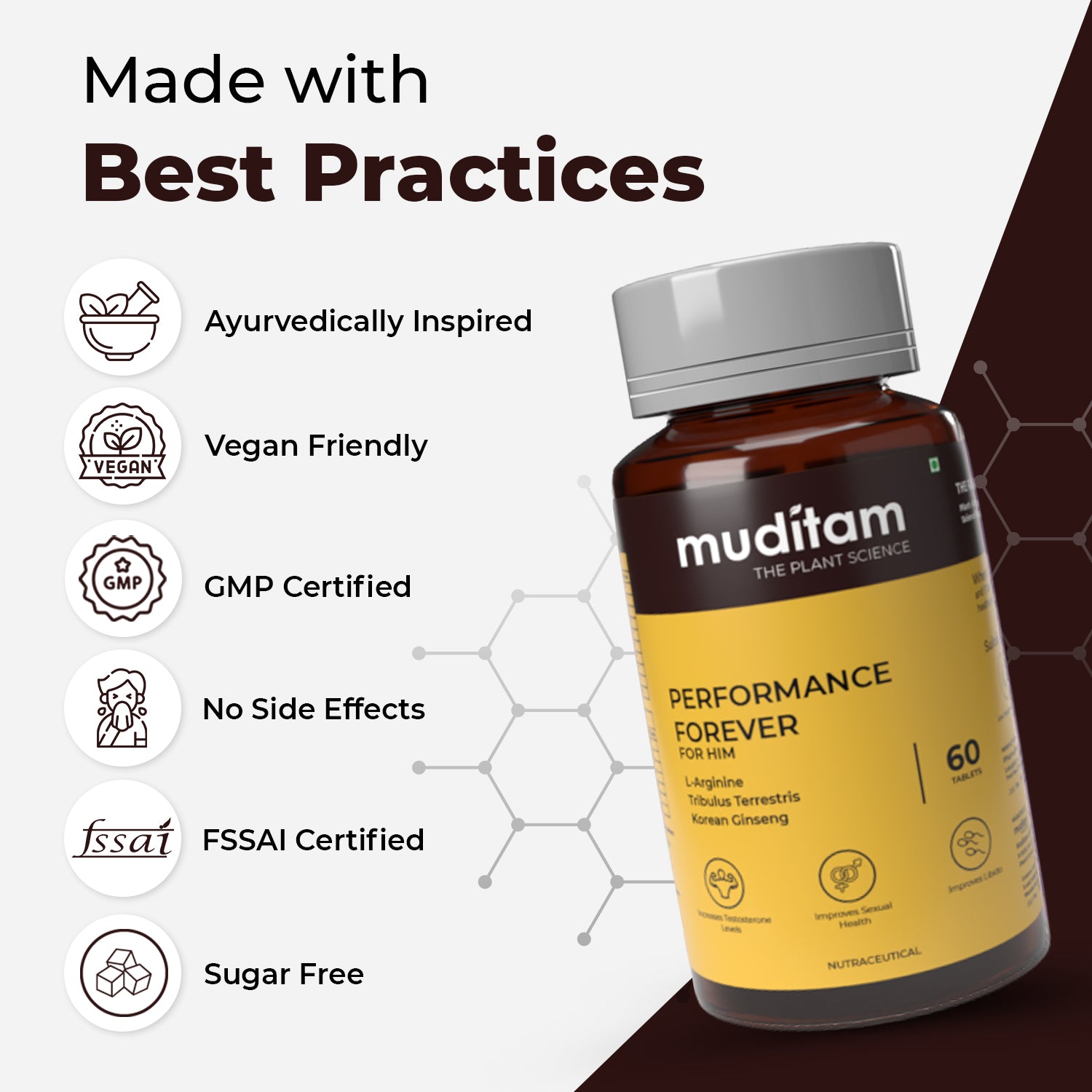 Muditam Performance Forever - 60 Tablets