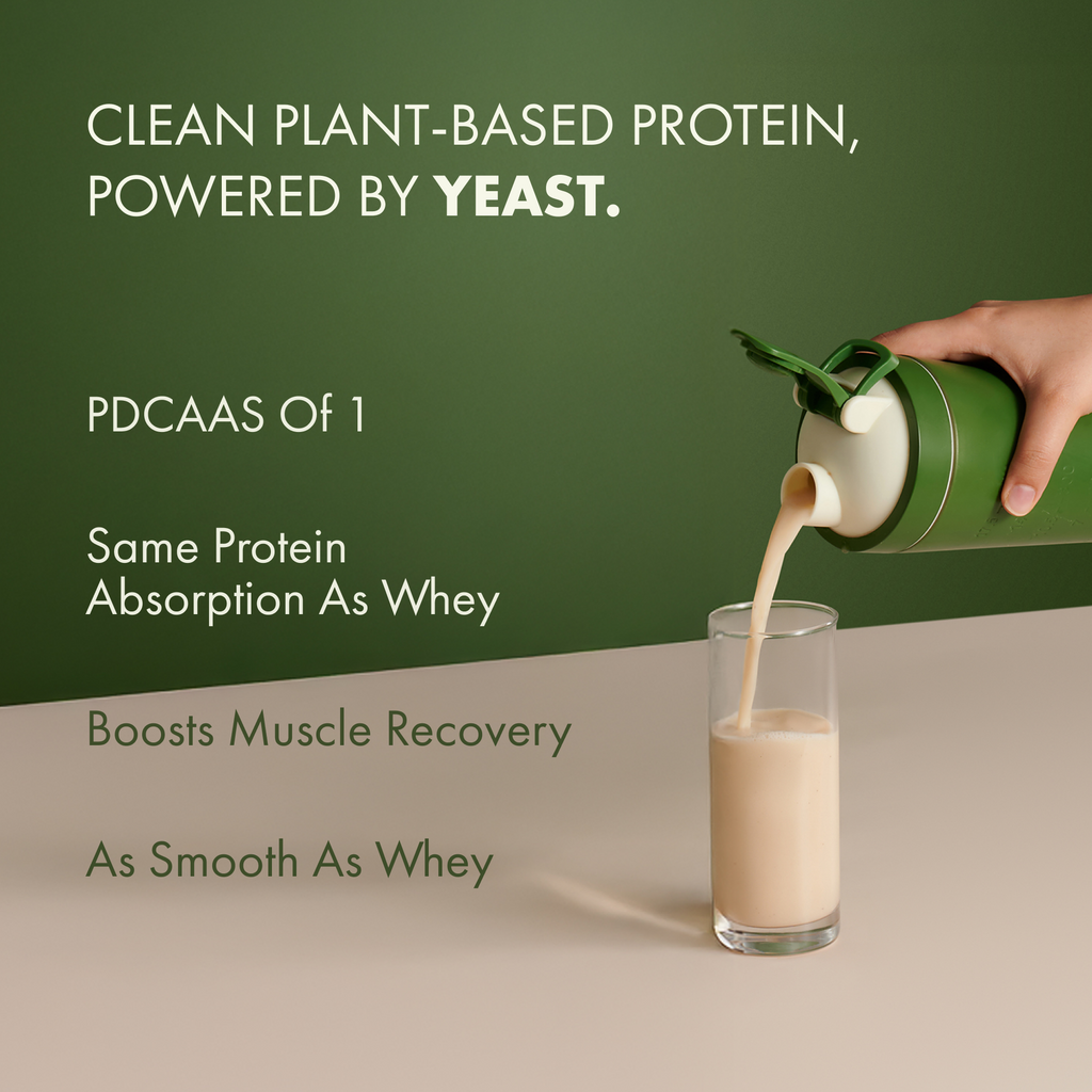 Cosmix No-Nonsense Plant Protein Pro | 26g Protein/Serve | Kerala Vanilla Bean | Yeast Powered Plant-Based Protein | PDCAAS of 1 | Light On Gut, Superior Muscle Recovery - 38g (Pack of 1 Sachet)
