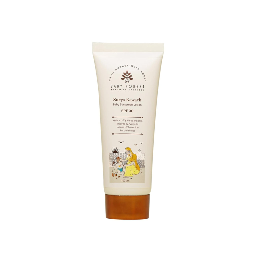 Baby Forest Surya Kawach Baby Sunscreen Lotion SPF 30, Paraben free, 100 gm (1-8 yrs)