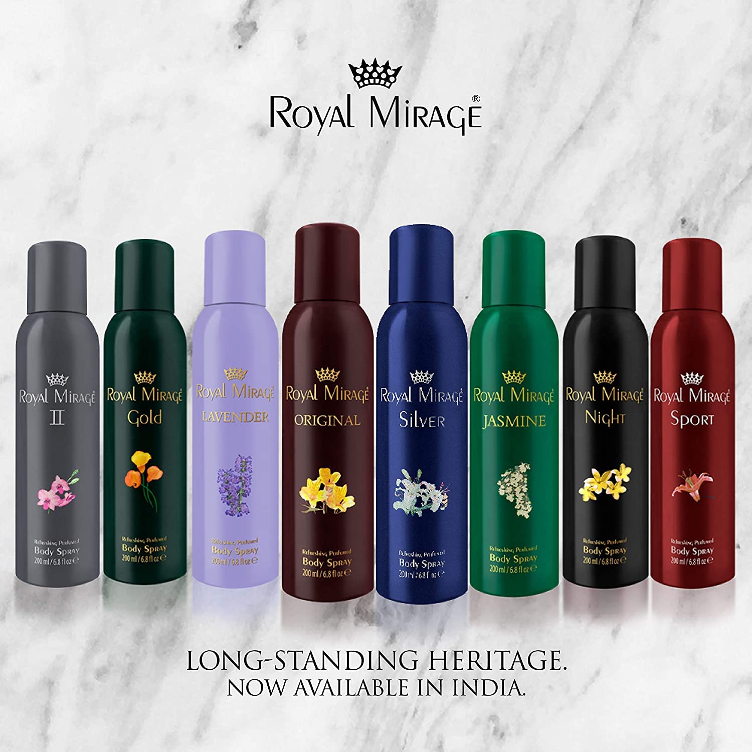 Royal Mirage Body Deodorant Spray 200ml (Pearl)