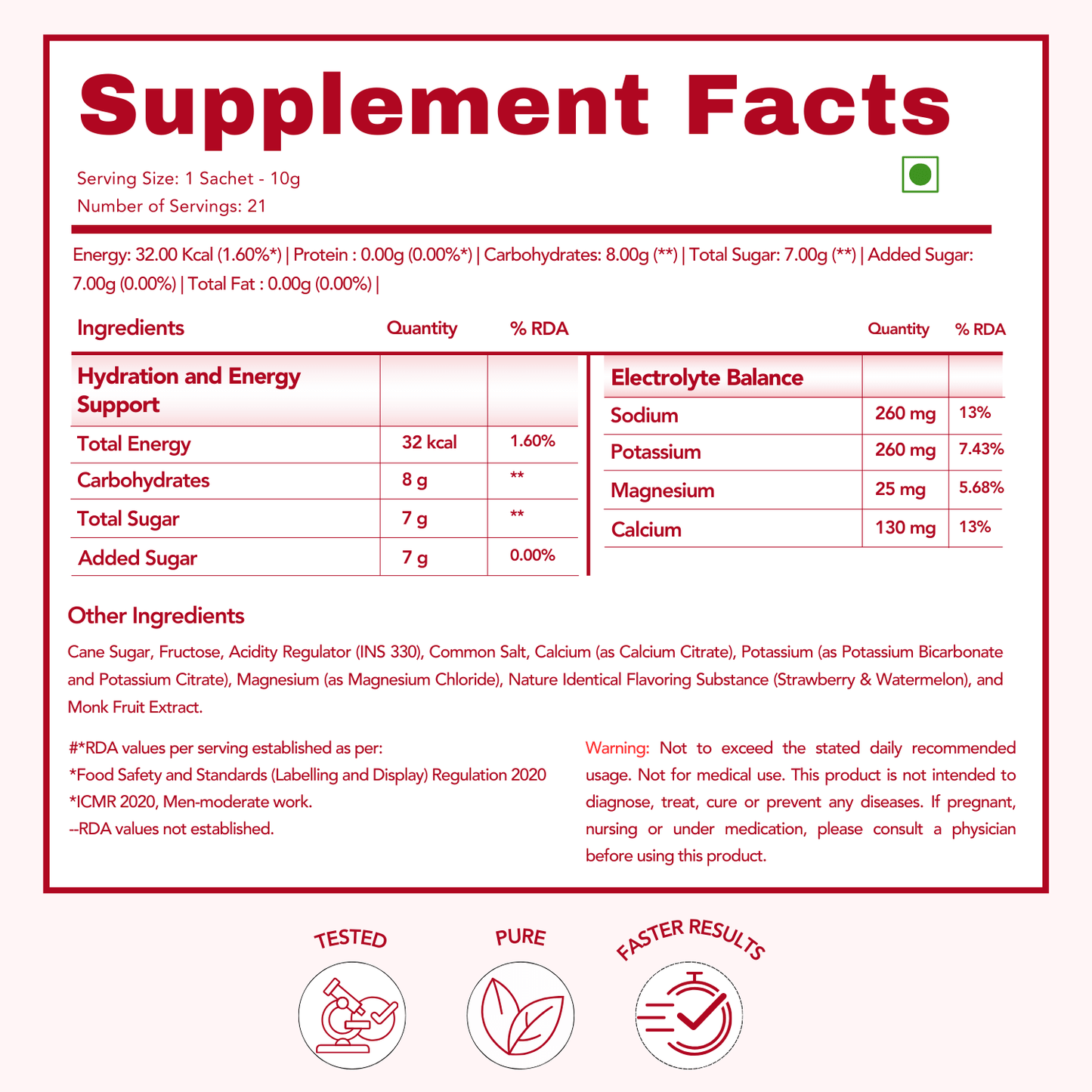 WishNew Wellness HydraFuel: Prime Electrolyte Energy Workout Drink Mix | Get Daily Hydration & Instant Energy Boost | Strawberry-Watermelon with natural Sweetness| 20 Sachets | Suitable for Men & Women