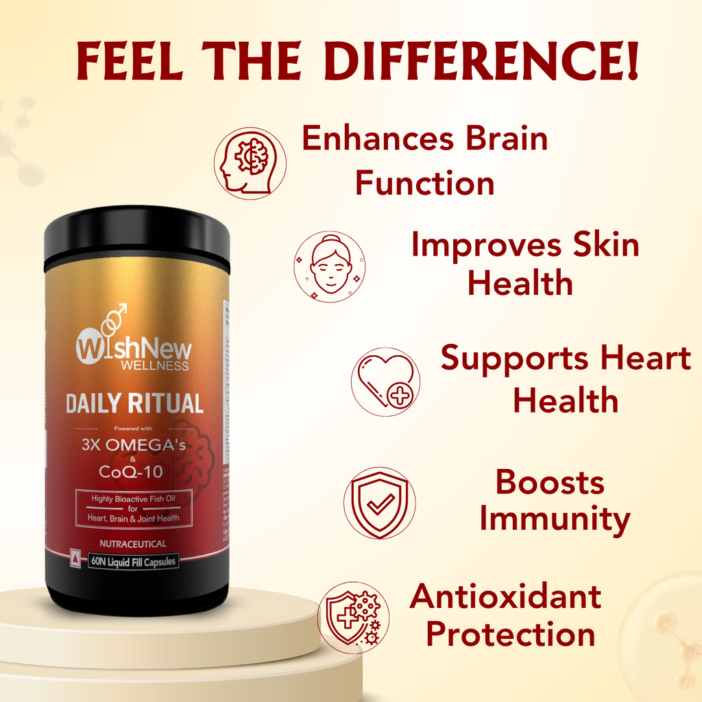 Wishnew Wellness Daily Ritual Men Duo: Daily Ritual Triple Strength Fish Oil + Daily Ritual Men 18+
