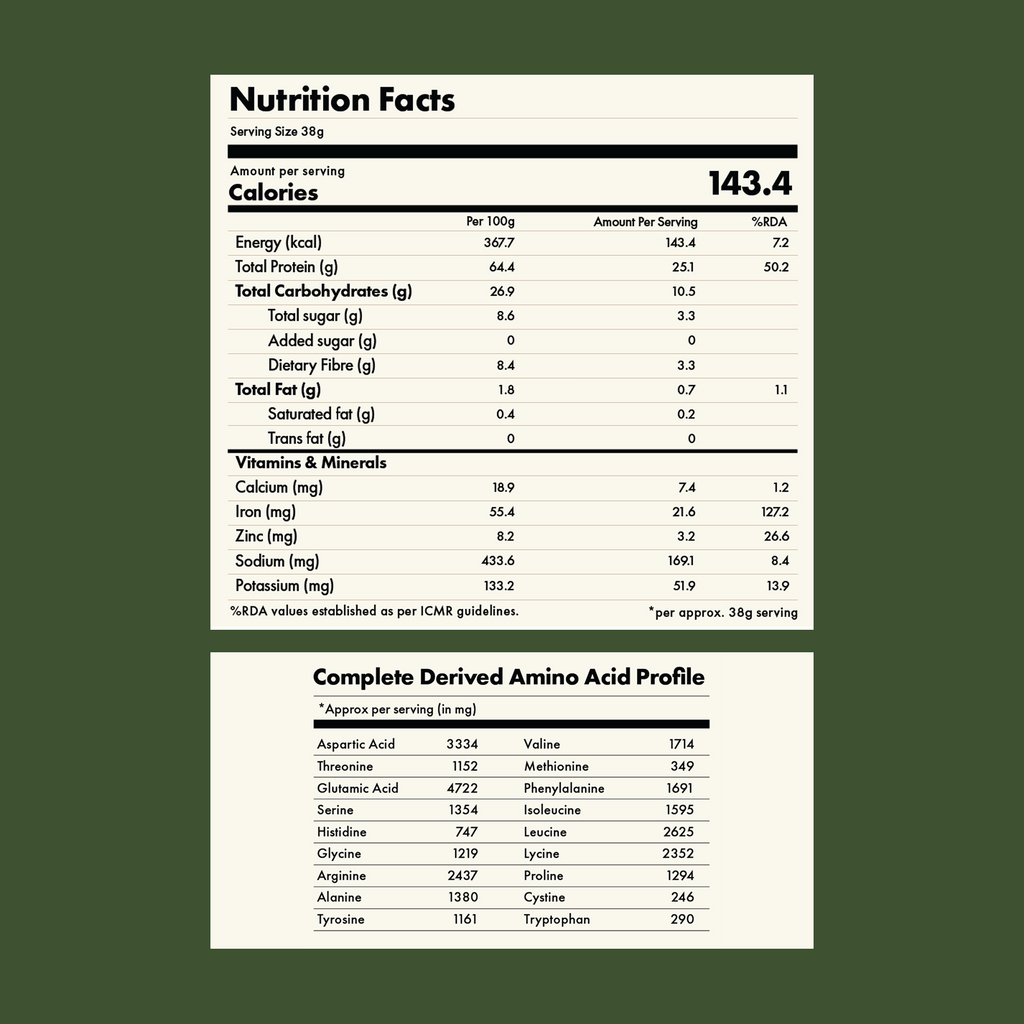 Cosmix No-Nonsense Plant Protein Pro | 26g Protein/Serve | Kerala Vanilla Bean | Yeast Powered Plant-Based Protein | PDCAAS of 1 | Light On Gut, Superior Muscle Recovery - 38g (Pack of 1 Sachet)