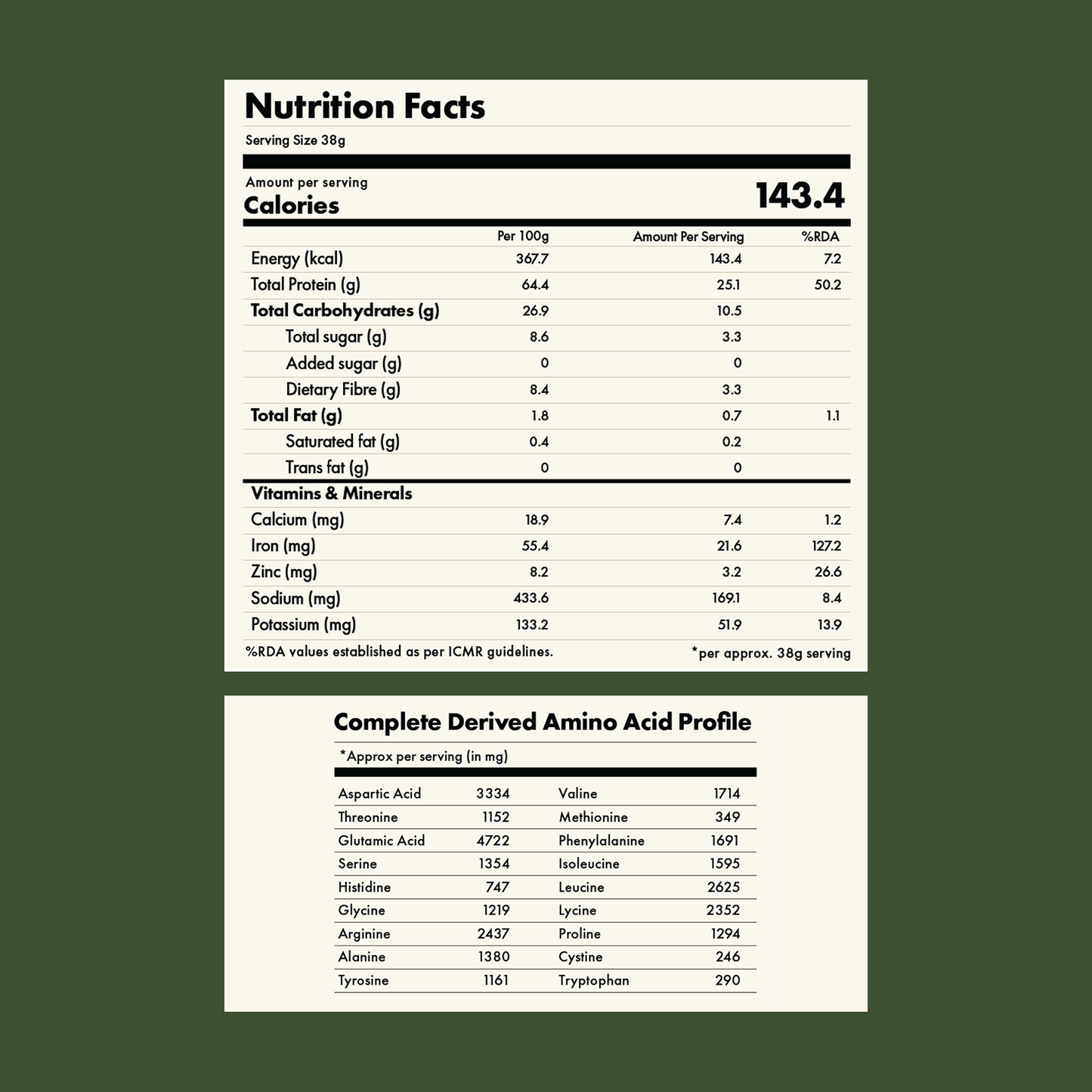 Cosmix No-Nonsense Plant Protein Pro | 26g Protein/Serve | Kerala Vanilla Bean | Yeast Powered Plant-Based Protein | PDCAAS of 1 | Light On Gut, Superior Muscle Recovery - 38g (Pack of 1 Sachet)