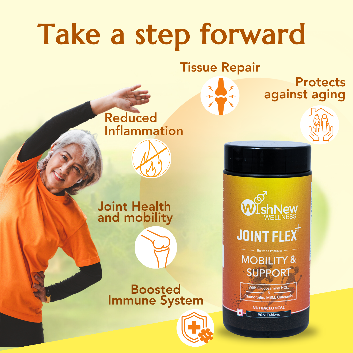 Wishnew Wellness Active Lifestyle Trio: Joint Flex+ + Krill Omega Complex + Hydrafuel Lemon & Lime