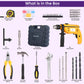 Asian Paints Corded Electric Professional Impact Drill Tool kit, 550 Watts, 2900 RPM, Chuck 13mm Machine Variable Speed, Forward/Reverse Rotation, Double Insulation, Improved Carbon Brush (88 Pcs)