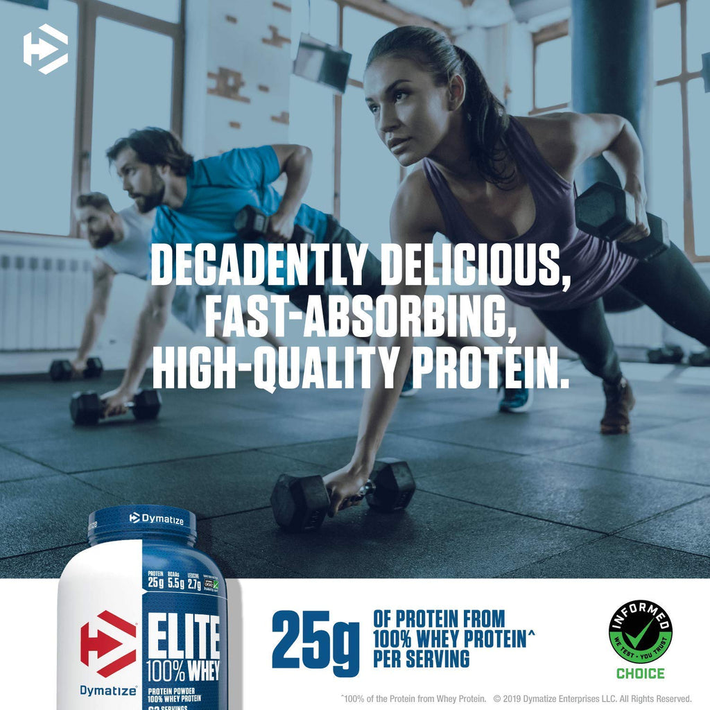 Dymatize Nutrition Elite Whey Protein Supplement Powder, Pre and Post Workout Protein Powder (5 lbs, 2.26 kg, Rich Chocolate)