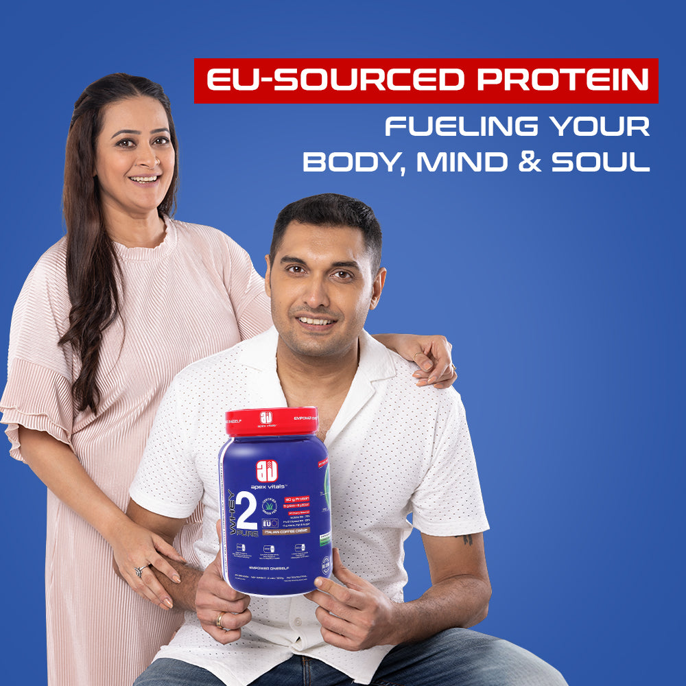 Apex Vitals Whey 2 Pure - Grass-Fed Whey Made in EU | Whey Isolate & Hydrolyzed | 30g Protein, 15g EAA, 8g BCAA | Digestive Enzymes | Muscle Build & Recovery |Italian Coffee Cream - 900g (2 lbs), Shakers, Samples
