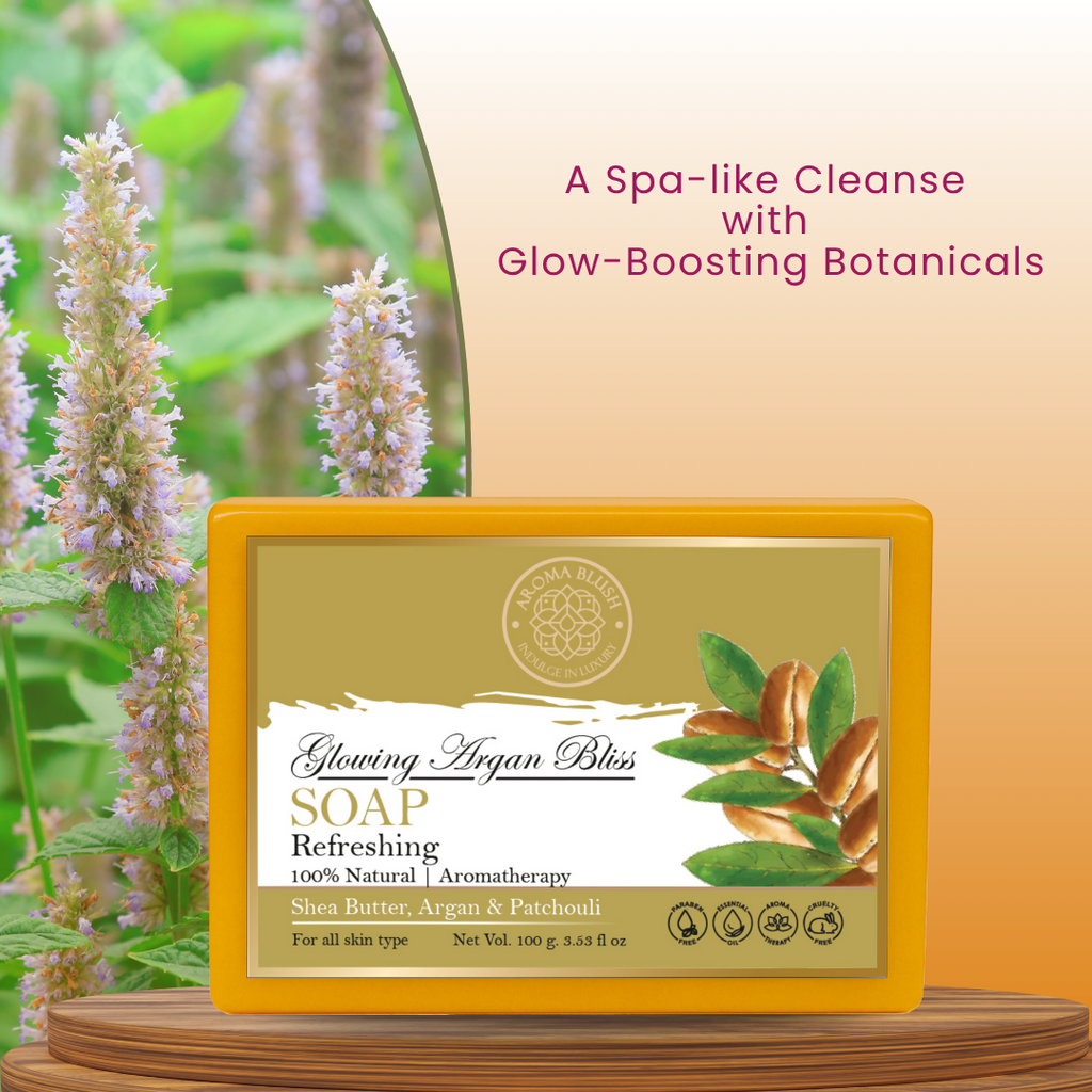 AROMABLUSH Hydrating Aloe Oasis, Refreshing Mint Breeze & Glowing Argan Bliss Combo Soap