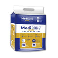 MediSORB Adult Diaper Pants | Medium (M) |Waist 71-110 cm (28-44 inches) |High Absorbency -15 Hrs |Rash-Free |Leakproof |Breathable |Odourless |Elastic Waist |Unisex- Men & Women | 10 Units, Pack of 1