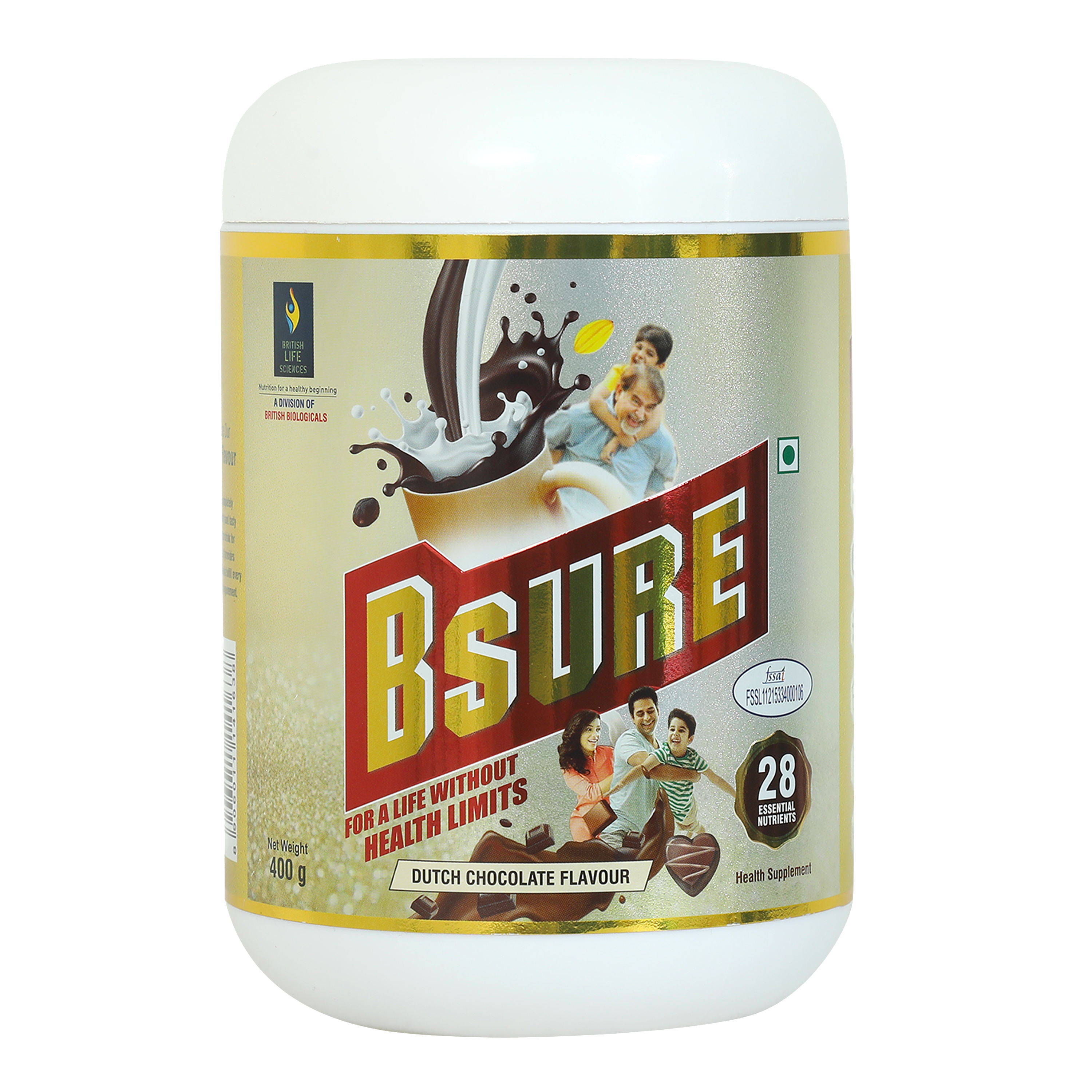 Bsure - For a Life Without Health Limits | Complete balanced Nutritional supplement | Immune Booster| with 3 Vital Oxidants | Delicious Dutch Chocolate Flavour |400 g