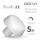 CORVI LED Bulb | 9 Watts illumination using 6 Watts power | B22, Compact Non-Protruding | 5700K White Full Glow | Dimmable | 2 Year Warranty | Industry’s Best 3 star Rated Energy Saving Bulb (Pack of 10)