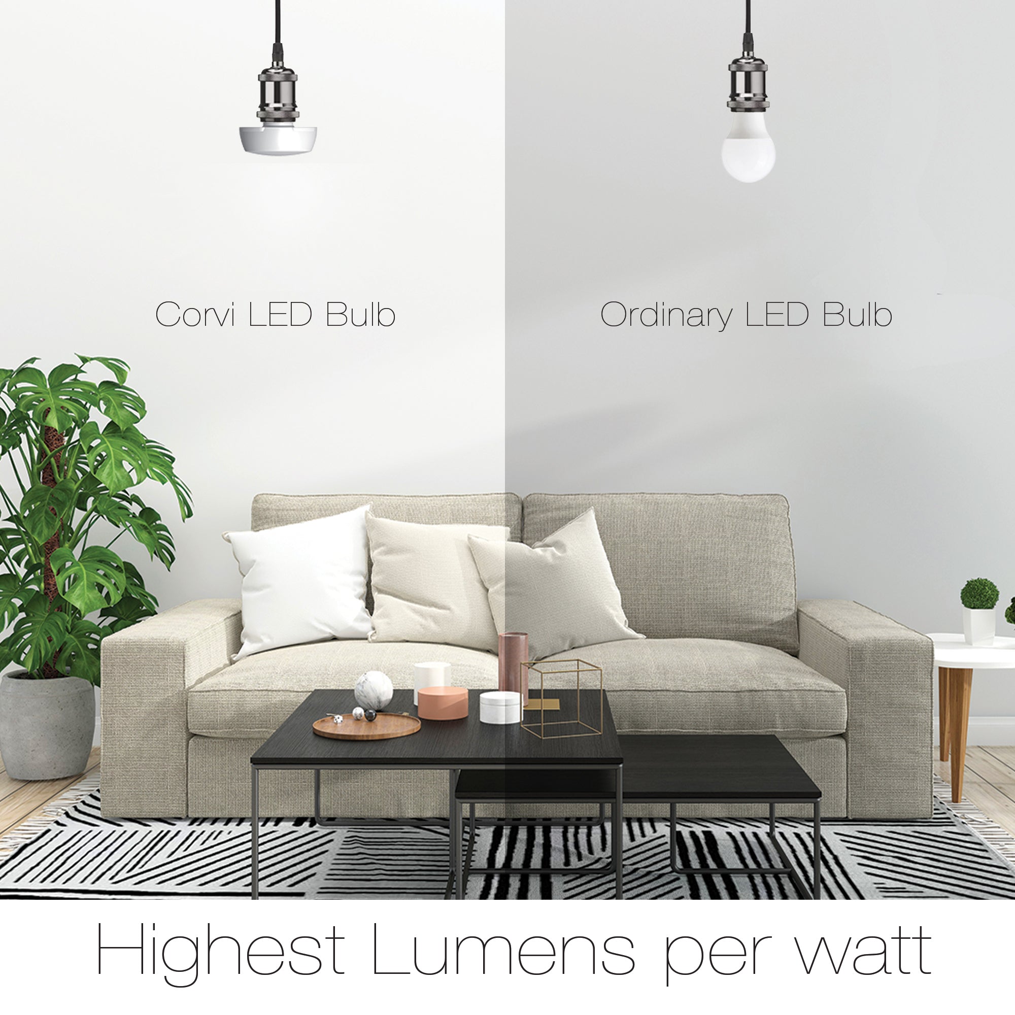 CORVI LED Bulb | 9 Watts illumination using 6 Watts power | B22, Compact Non-Protruding | 5700K White Full Glow | Dimmable | 2 Year Warranty | Industry’s Best 3 star Rated Energy Saving Bulb (Pack of 10)