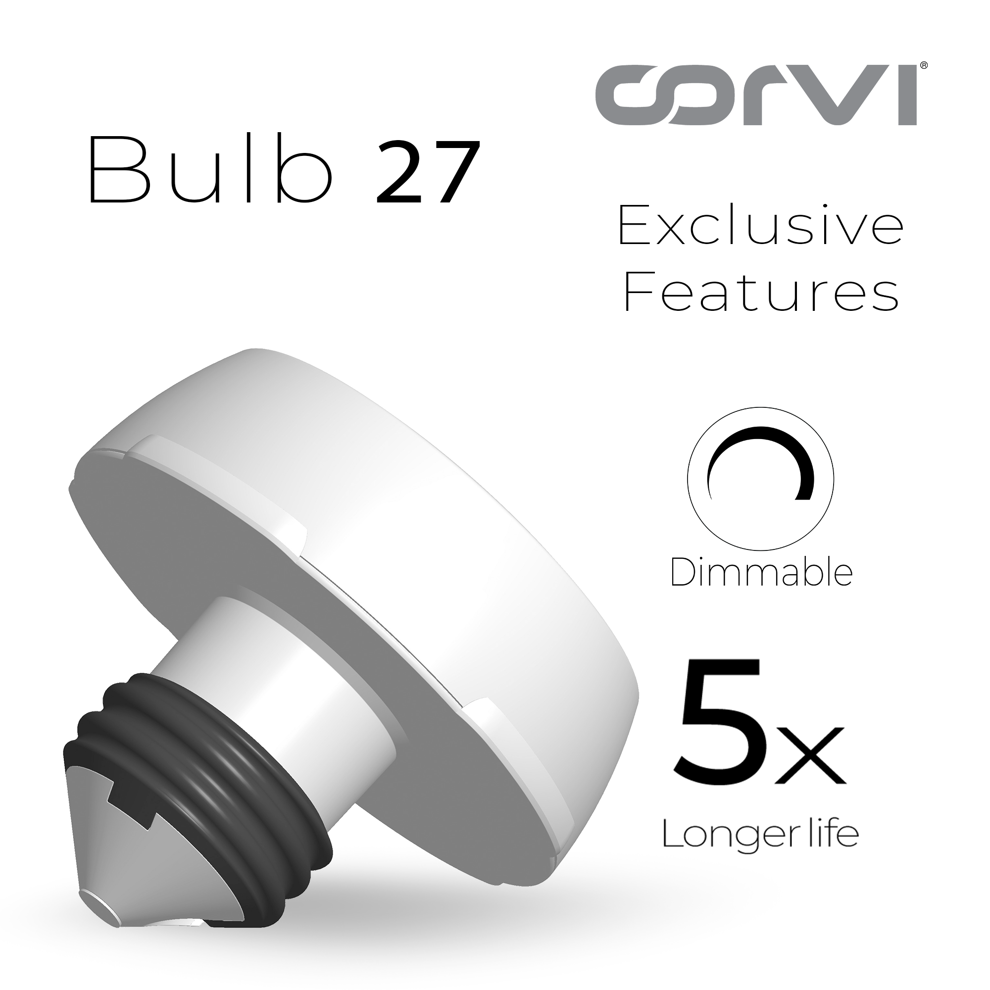 CORVI LED Bulb | 9 Watts illumination using 6 Watts power| Industry’s Best 4 star Rated Energy Saving LED Bulb | E27 Base, Compact, Non-Protruding, Dimmable | 3000K Warm White (Pack of 10)