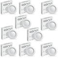CORVI LED Flat3 6W Round Ceiling Light | Dimmable & Backlit | Warm White 3000K | Slim Driverless LED Panel with Junction Box | Ideal for False Ceilings & Home Use (Pack of 10)
