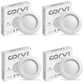 CORVI LED Flat3 6W Round Ceiling Light | Dimmable & Backlit | Easy White 4000K | Slim Driverless LED Panel with Junction Box | Ideal for False Ceilings & Home Use (Pack of 4)