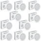 CORVI LED Flat 4 Round 6W Ceiling Panel Light | Slim, Dimmable & Driverless |  White 5700K | Backlit for Maximum Output | Ideal for False Ceilings & Home Lighting (Pack of 10)