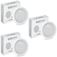 CORVI LED Flat 4 Round 6W Ceiling Panel Light | Slim, Dimmable & Driverless |  White 5700K | Backlit for Maximum Output | Ideal for False Ceilings & Home Lighting (Pack of 3)