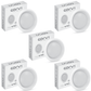 CORVI LED Flat 4 Round 6W Ceiling Panel Light | Slim, Dimmable & Driverless |  White 5700K | Backlit for Maximum Output | Ideal for False Ceilings & Home Lighting (Pack of 5)