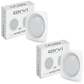 CORVI LED Flat 4Q Square 6W Ceiling Panel Light | Slim, Compact, Dimmable & Driverless | Warm White 3000K | Backlit for Maximum Output | Ideal for False Ceilings & Home Lighting (Pack of 2)