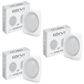 CORVI LED Flat 4Q Square 6W Ceiling Panel Light | Slim, Compact, Dimmable & Driverless | Warm White 3000K | Backlit for Maximum Output | Ideal for False Ceilings & Home Lighting (Pack of 3)