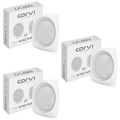 CORVI LED Flat 4Q Square 6W Ceiling Panel Light | Slim, Compact, Dimmable & Driverless | Warm White 3000K | Backlit for Maximum Output | Ideal for False Ceilings & Home Lighting (Pack of 3)