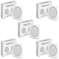 CORVI LED Flat 4Q Square 6W Ceiling Panel Light | Slim, Compact, Dimmable & Driverless | Warm White 3000K | Backlit for Maximum Output | Ideal for False Ceilings & Home Lighting (Pack of 5)
