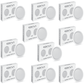 CORVI LED Flat 6 Round 15W False Ceiling Light | Compact, Driverless & Dimmable with Backlit Design |  White 5700K for Home & Office (Pack of 10)