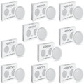 CORVI LED Flat 6 Round 15W False Ceiling Light | Compact, Driverless & Dimmable with Backlit Design |  White 5700K for Home & Office (Pack of 10)