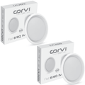 CORVI LED Flat 6 Round 15W False Ceiling Light | Compact, Driverless & Dimmable with Backlit Design | Easy White 4000K for Home & Office (Pack of 2)